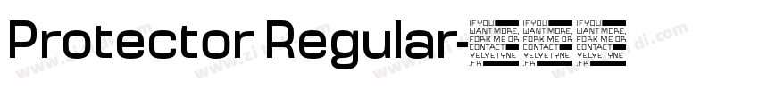 Protector Regular字体转换